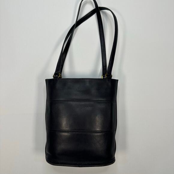 Vintage 1990’s Coach Tribeca 9099 Black Leather Shopper Tote Shoulder Bag - Picture 5 of 11